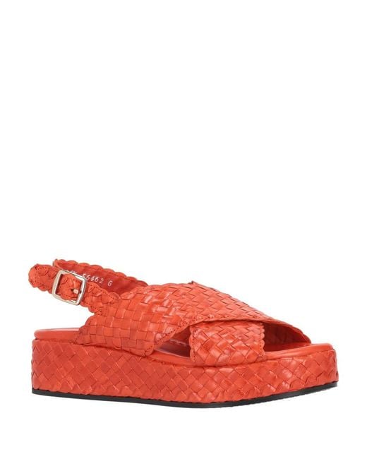 LA ROSE Red Woven Heels