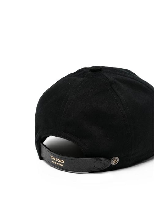 Tom Ford Black Baseball Cap With Logo for men