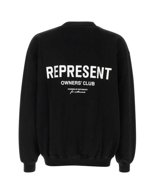 Represent Black Sweatshirt With Logo for men