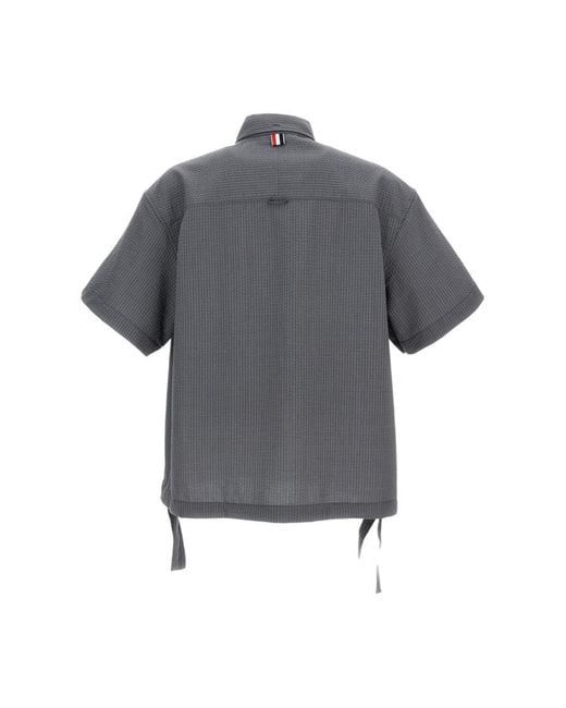 Thom Browne Gray Solid Shirt for men
