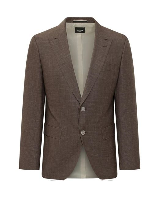 Boss Brown Lapel Blazer for men