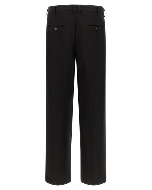 Cellar Door Black Flat Front Pants for men