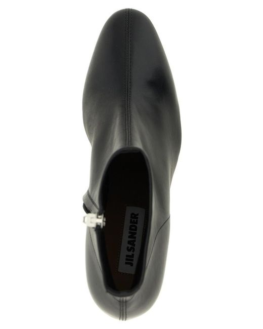 Jil Sander Black Solid Almond Toe Boots