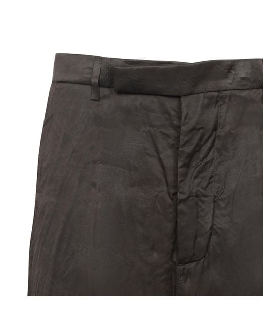 Rick Owens Gray Flat Front Pants