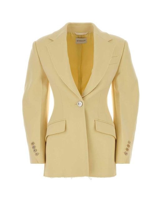 Givenchy Women's Yellow Pastel Crepe Blazer
