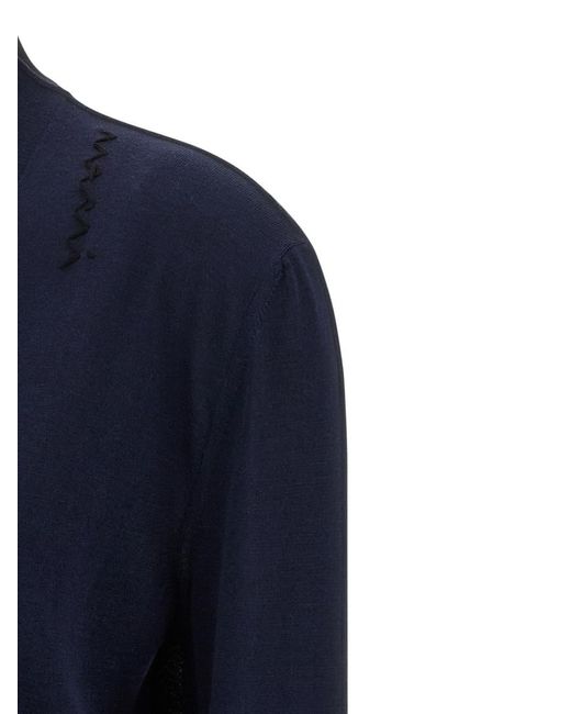 Marni Blue Two-Tone Cardigan