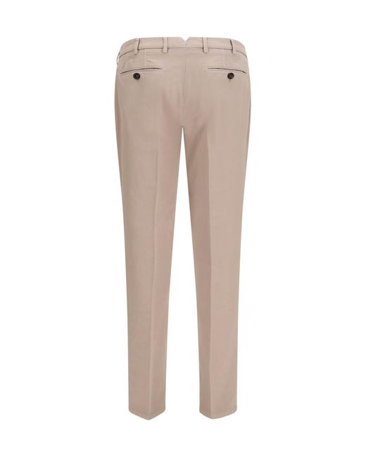 Brunello Cucinelli Natural Regular Solid Trousers for men