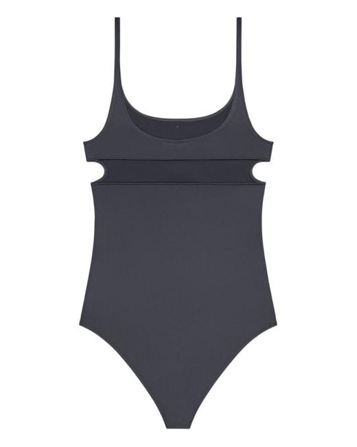 Courreges Blue Solid Swimwear
