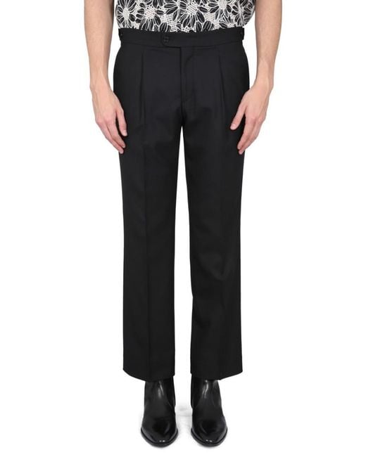 sunflower Black Straight Pleated Pant for men