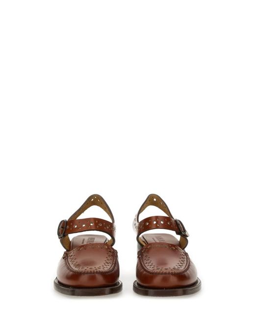 Hereu Brown Perforated Heels