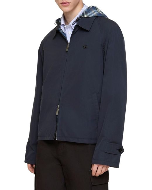 Burberry Blue Hood Jacket for men