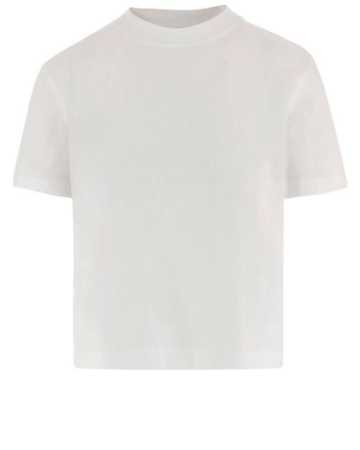Jacquemus White Solid Crew Neck T-Shirt