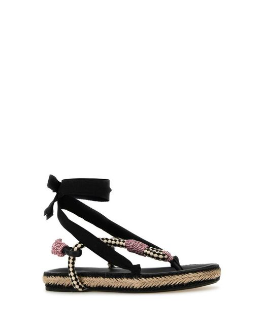 Isabel Marant Black Ankle Strap Sandals