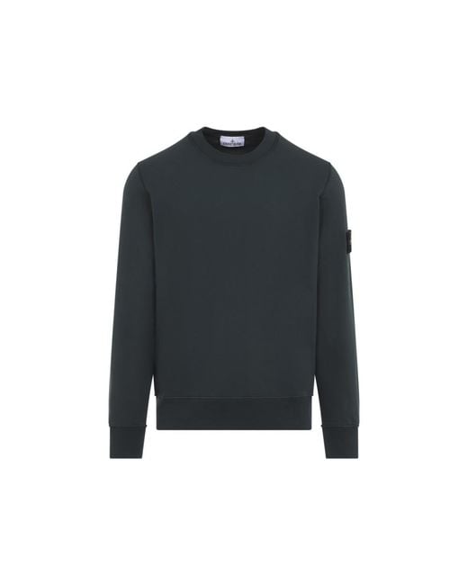 Stone Island Blue Solid Sweatshirt for men
