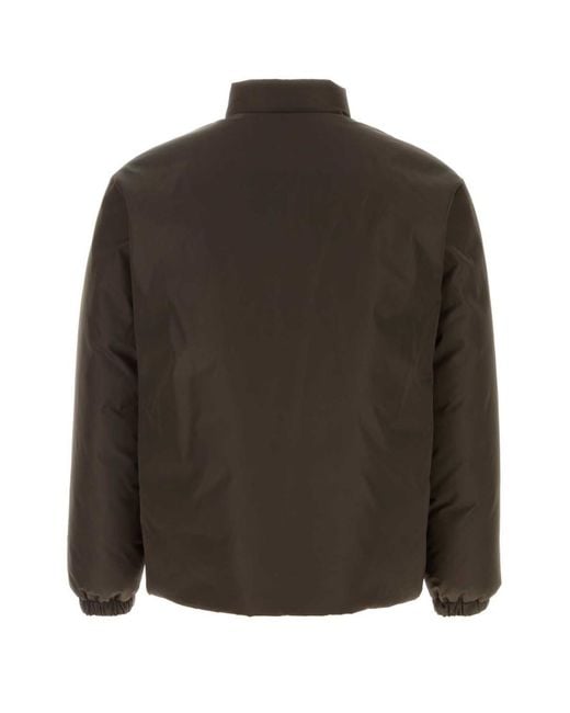 Jil Sander Brown Solid Down Jacket for men