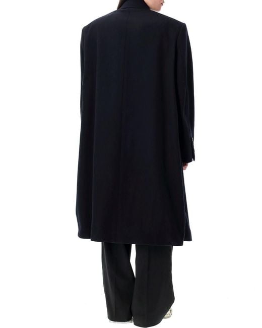 Balenciaga Blue Oversized Double Breasted Coat