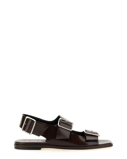Aeyde White Solid Sandals