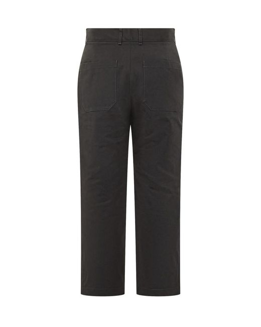 Studio Nicholson Black Straight Flat Front Pants for men