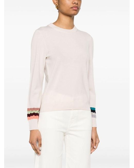 Paul Smith Pink Wool Crewneck Sweater