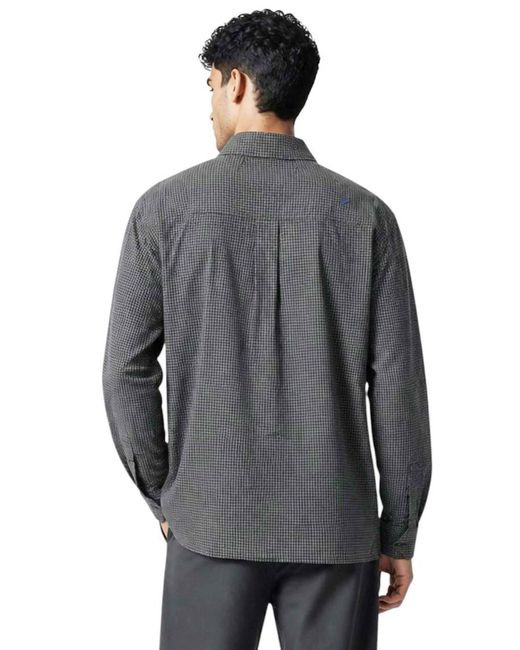 Adererror Gray Regular Check Shirt for men