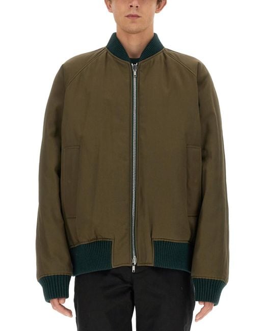 Burberry Green Reversible Bomber Jacket for men