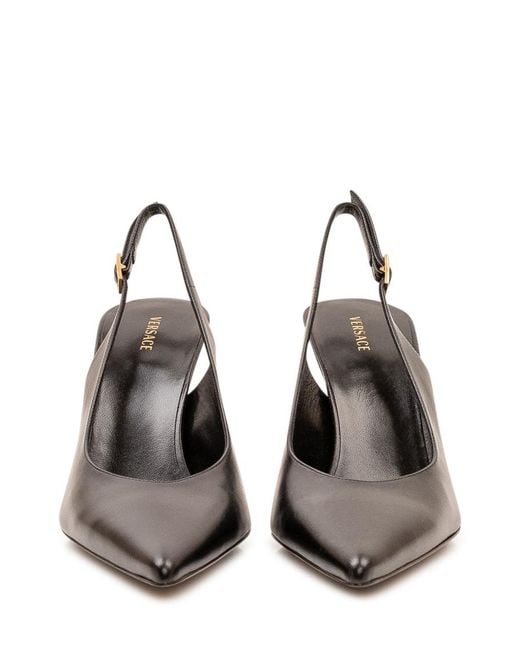 Versace Black Logo Pumps