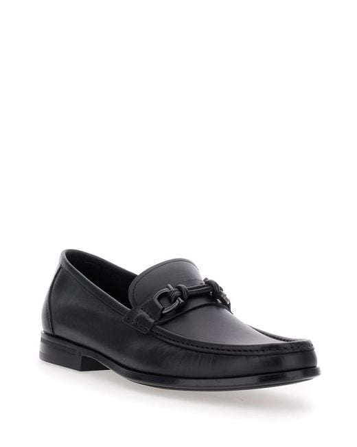Ferragamo White Leather Loafers for men