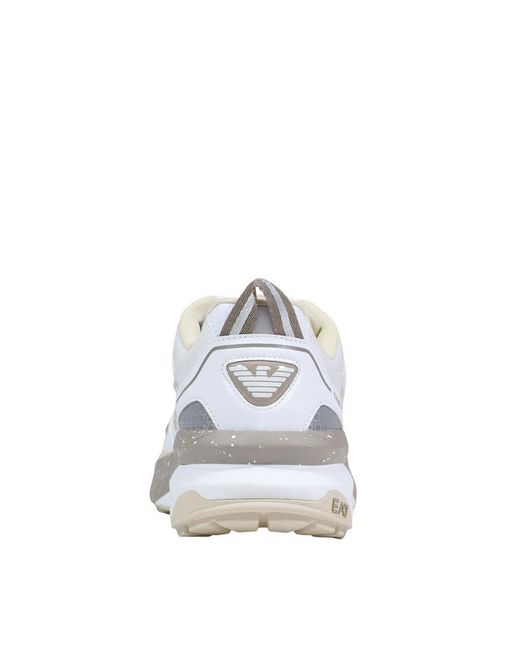 EA7 White Logo Sneakers for men