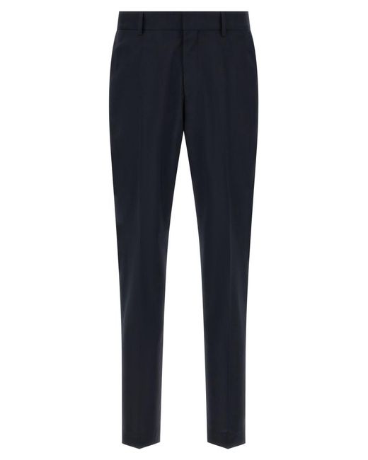 Boss Blue Solid Notched Lapel Suit for men