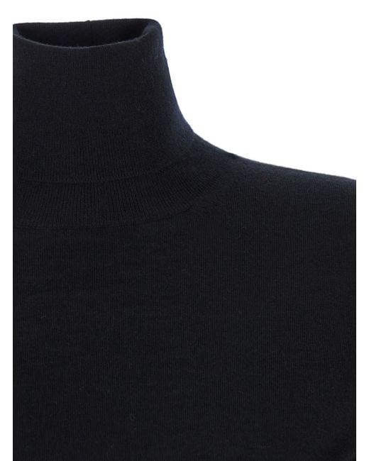 Max Mara Black Solid Turtle Neck Sweater