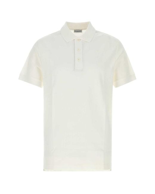 Burberry White Solo Polo for men