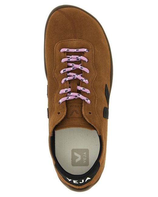 Veja Brown Lace Up Sneakers for men