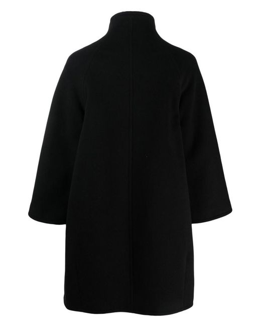 Gianluca Capannolo Black Wool Blend Oversized Coat