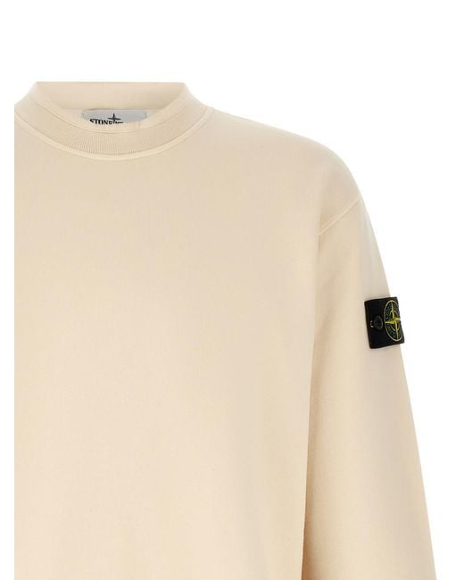 Stone Island Natural Solid Crew Neck Sweatshirt for men