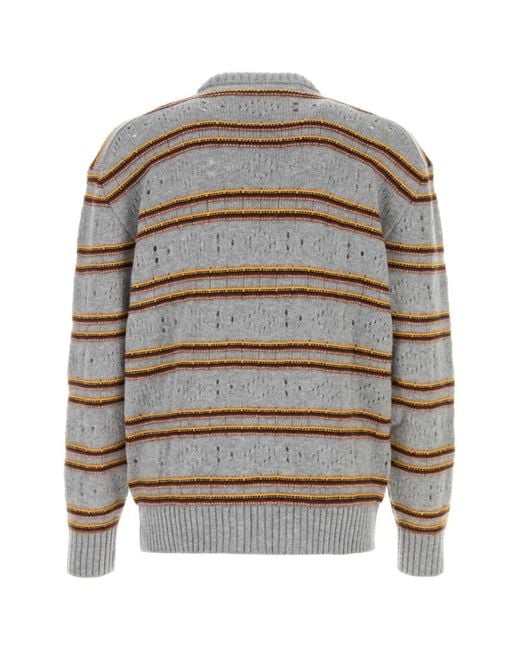Marni Gray Round Neck Sweaters for men