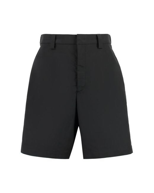Valentino Gray Solid Shorts for men
