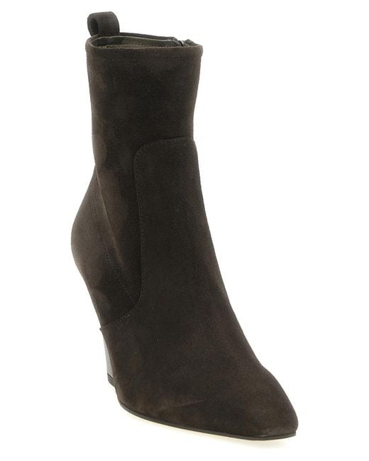 Brunello Cucinelli Black Solid Pointed Toe Boots