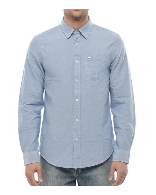 DIESEL Blue Regular Shirt for men