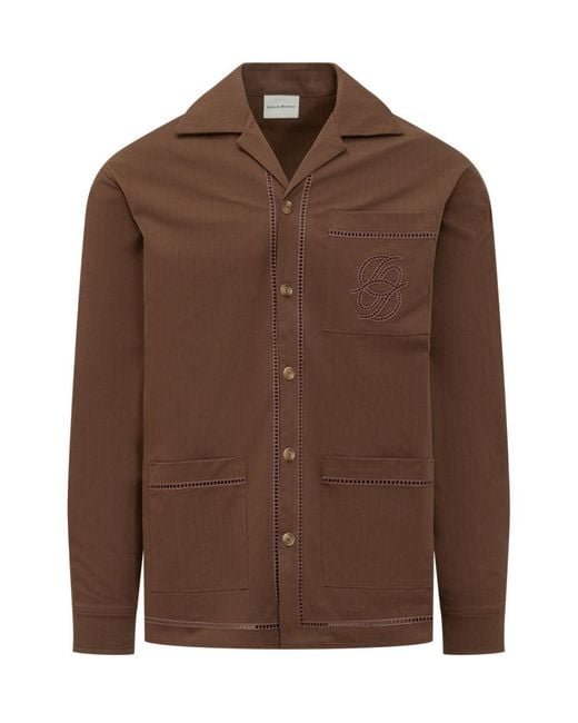 Drole de Monsieur Brown Regular Solid Shirt for men