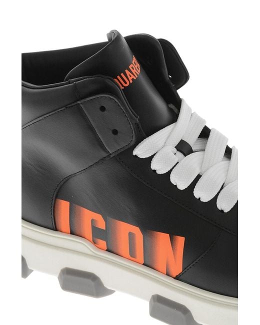 DSquared² Black Logo Sneakers for men
