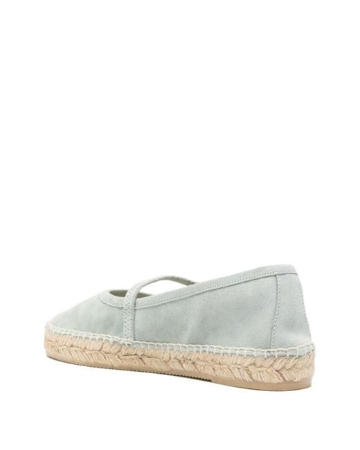 Woolrich White Suede Leather Ballets
