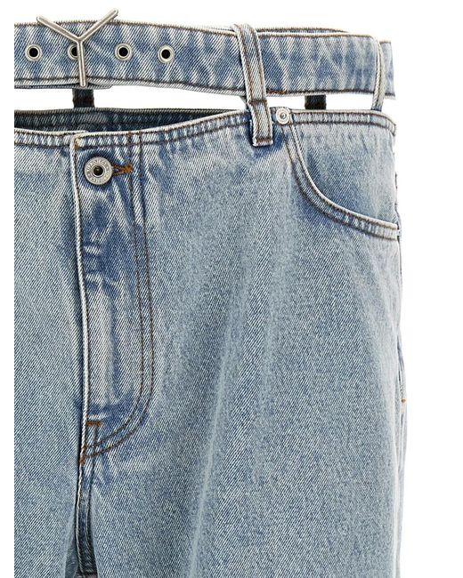 Y. Project Blue 'Evergreen Y Belt' Jeans for men