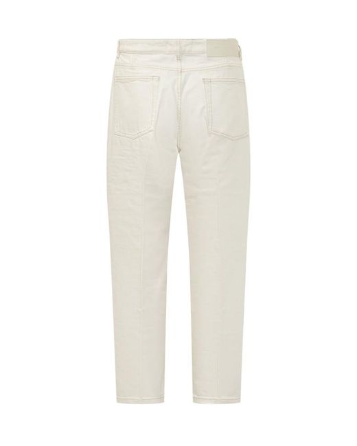 AMI White Regular Solid Jeans for men