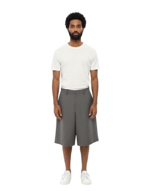 1989 STUDIO Gray Loose Solid Shorts for men