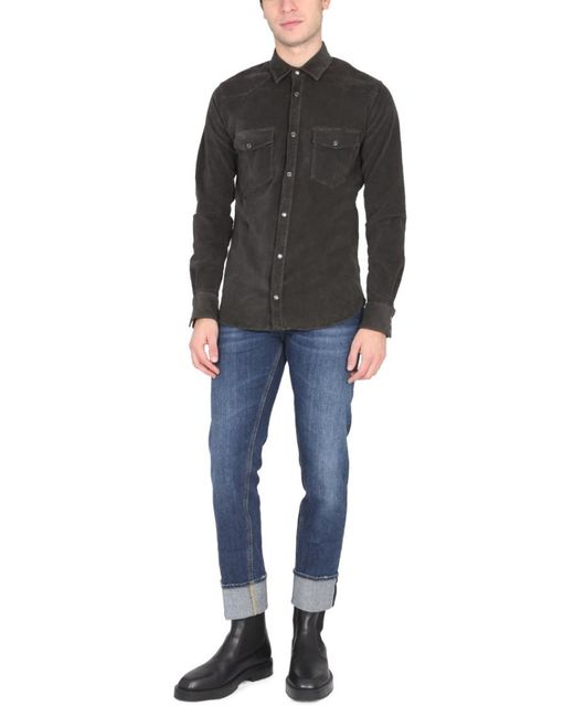 PT Torino Black Solid Shirt for men