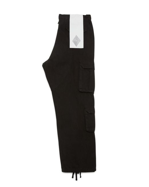 AMISH Black Cargo Trousers for men