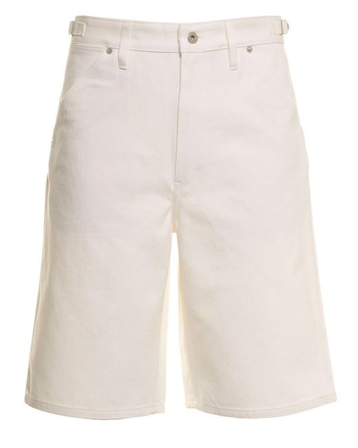 Jil Sander White Solid Shorts for men