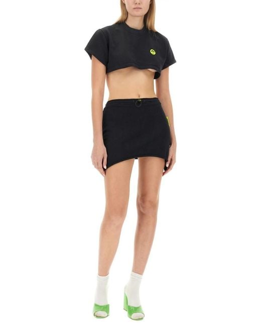 Barrow Black Solid Mini Skirt