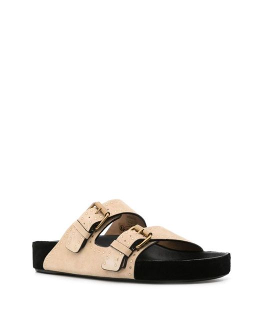 Isabel Marant Brown Lennyo Buckle Sandals