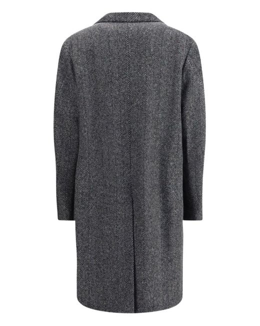 Givenchy Gray Notched Lapel Coat for men
